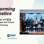 Representatives and leaders from Max Healthcare and the BAPIO Training Academy pose together to announce their new partnership aimed at enhancing medical training in India